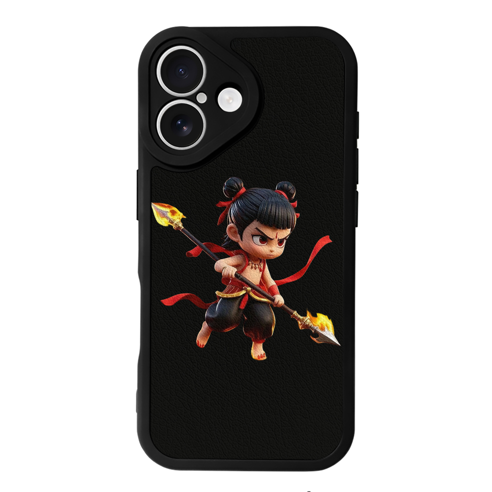 （画像用） Ne Zha 2 ナタ 魔童の大暴れ 【iPhone 16シリーズ対応】シリコンスマホケース（レザー調） 材質：シリコン